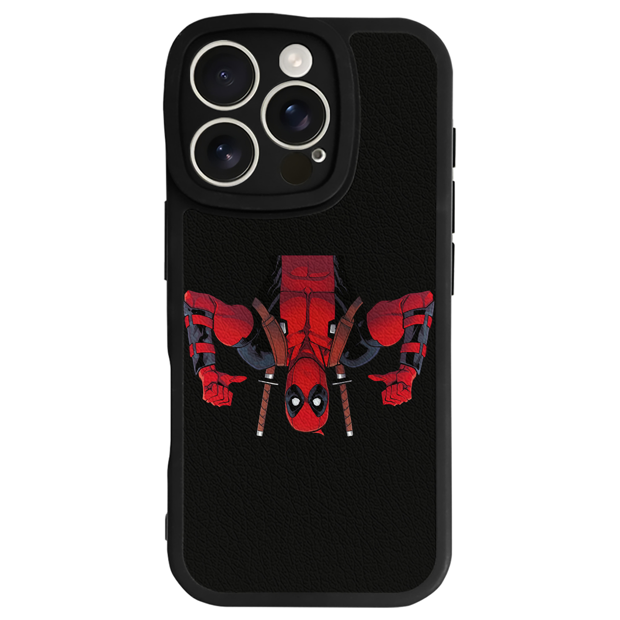 （画像用） Deadpool デッドプール 【iPhone 16シリーズ対応】シリコンスマホケース（レザー調） 材質：シリコン
